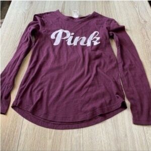 Victorias secret Pink purple white Long Sleeve Shirt top